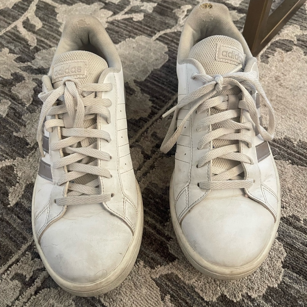 Adidas women’s White and Gray Sneakers